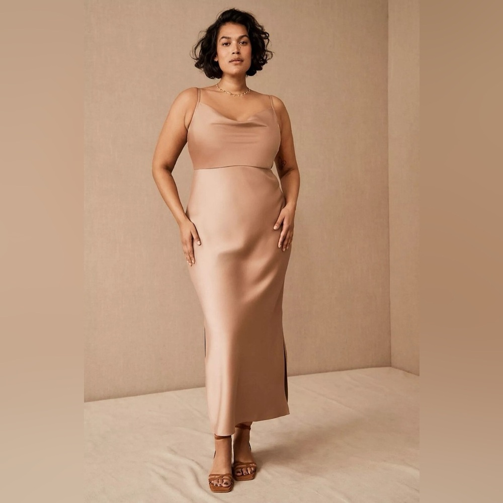 Anthropologie BHLDN Sachin & Babi Cali Satin Charmeuse Midi Slip Dress
